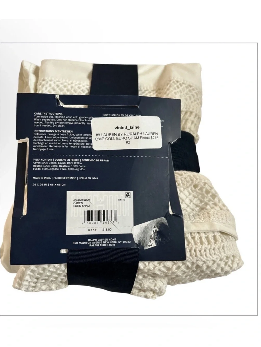 NWT Ralph Lauren Camden Sham